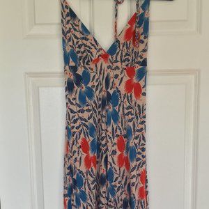 Topshop tropical maxi halter dress